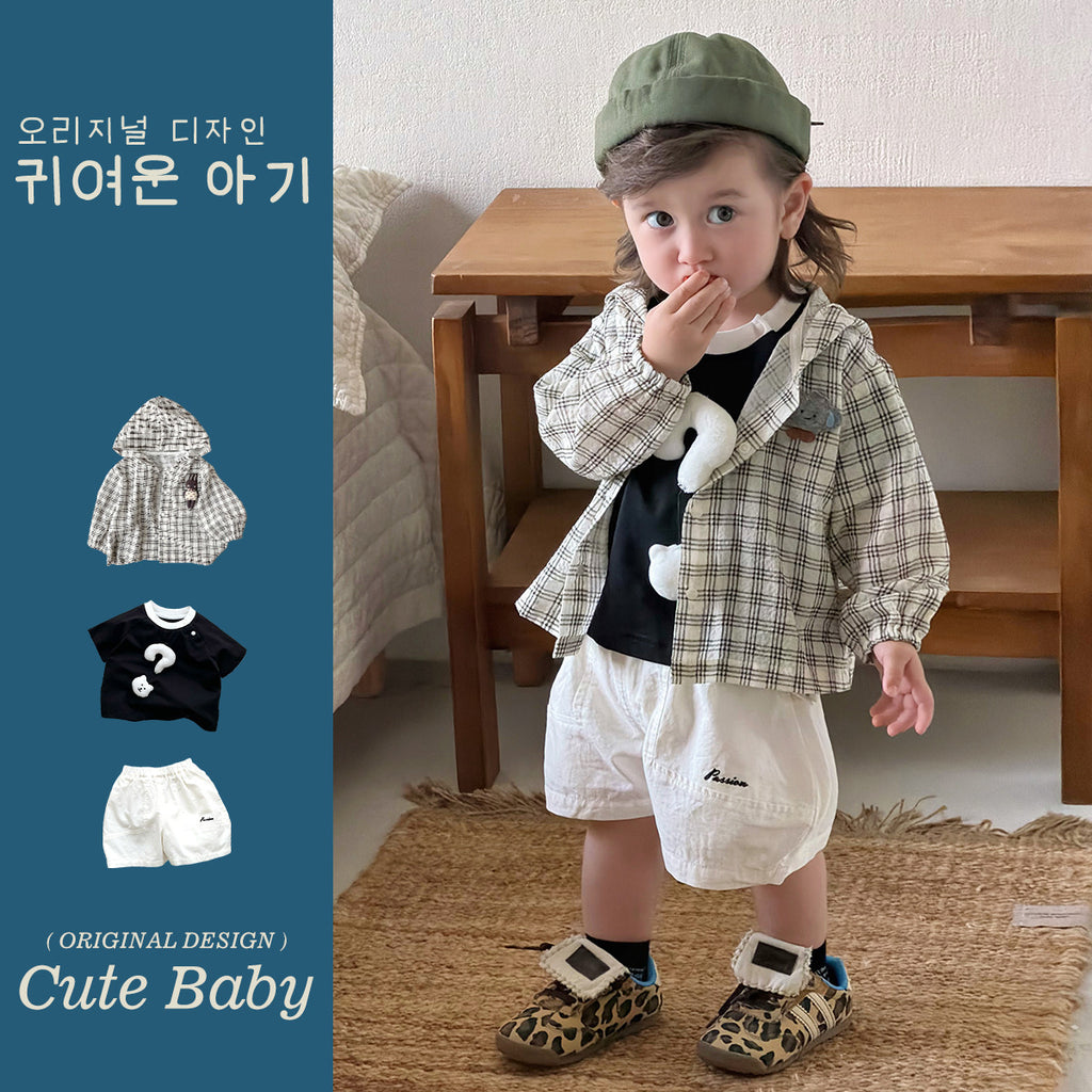 Outfit Set Lightweight Sun Protection Black Short Sleeve T-Shirt  Shorts Two-Piece Casual Clothes
