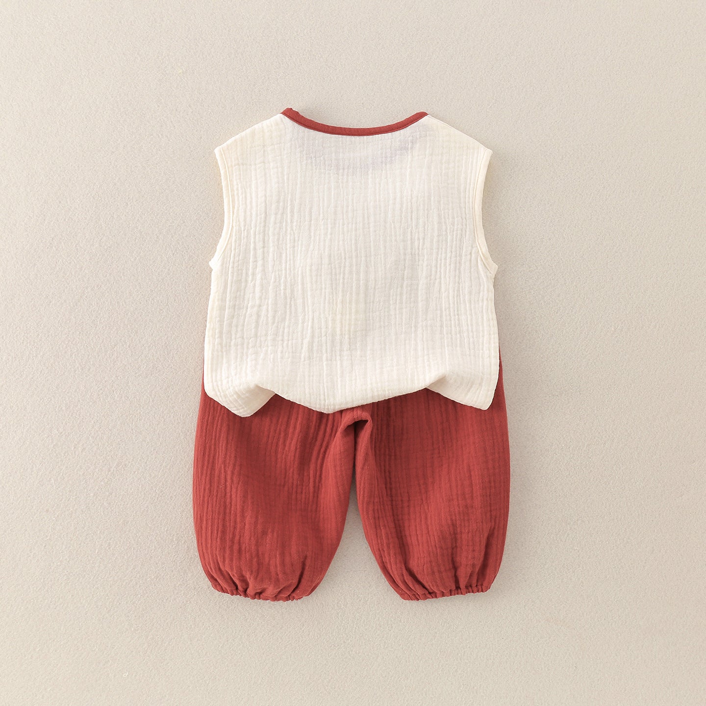 Lightweight Linen Vest Set for Boys and Girls