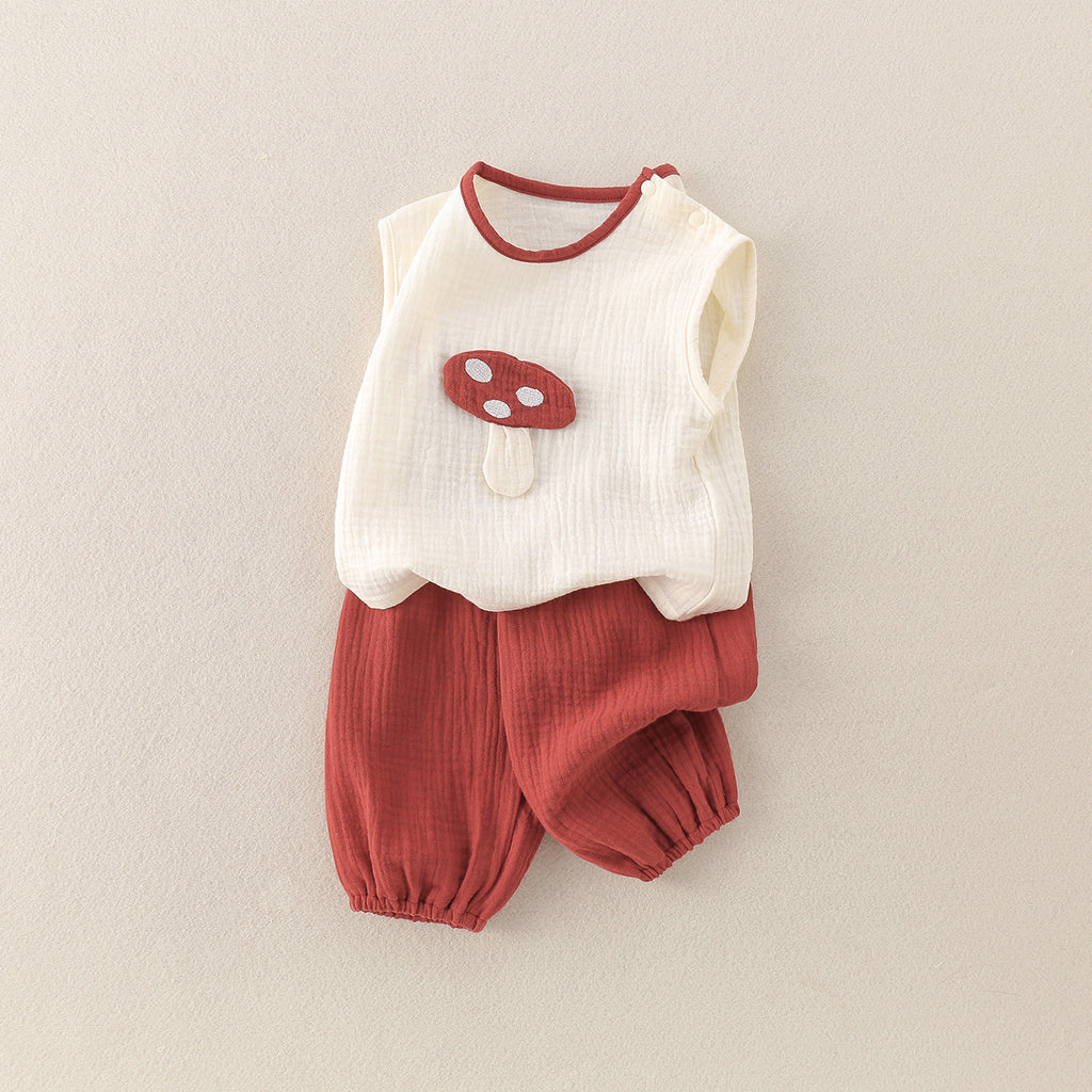 Lightweight Linen Vest Set for Boys and Girls