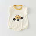 Print Short Sleeve Triangular Crawler Outfit for Baby Boys and Girls