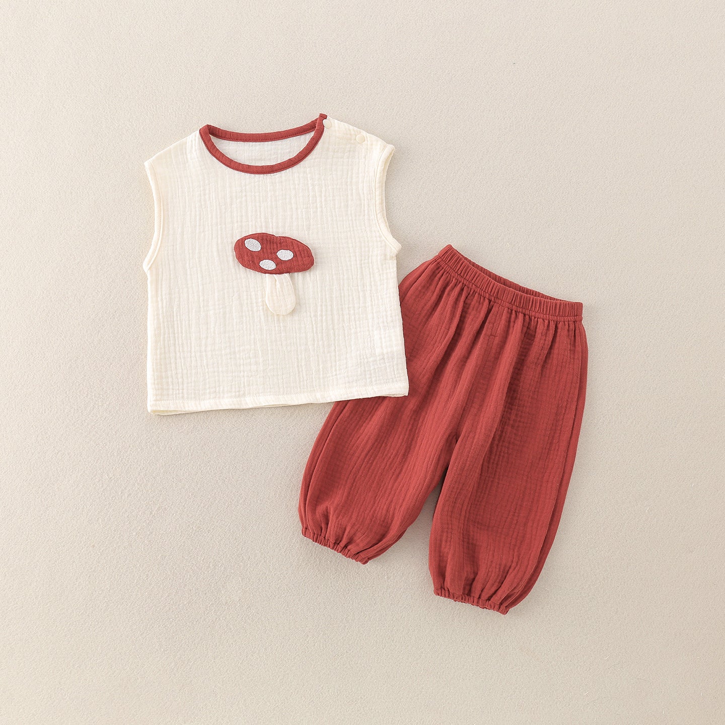 Lightweight Linen Vest Set for Boys and Girls