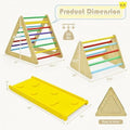 3 in 1 Wooden Set of 2 Triangle Climber with Ramp for Slid