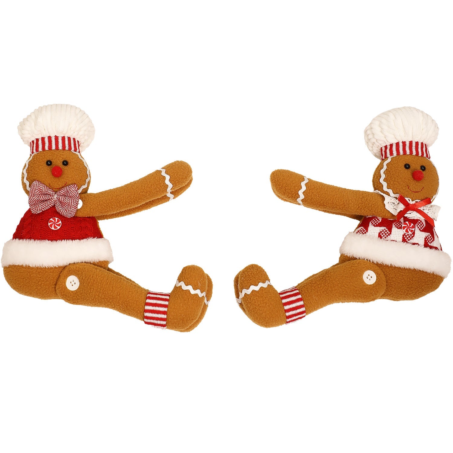 MyKids-USA® Cartoon Gingerbread Man Window Curtain Decoration for Christmas Party Play Doll