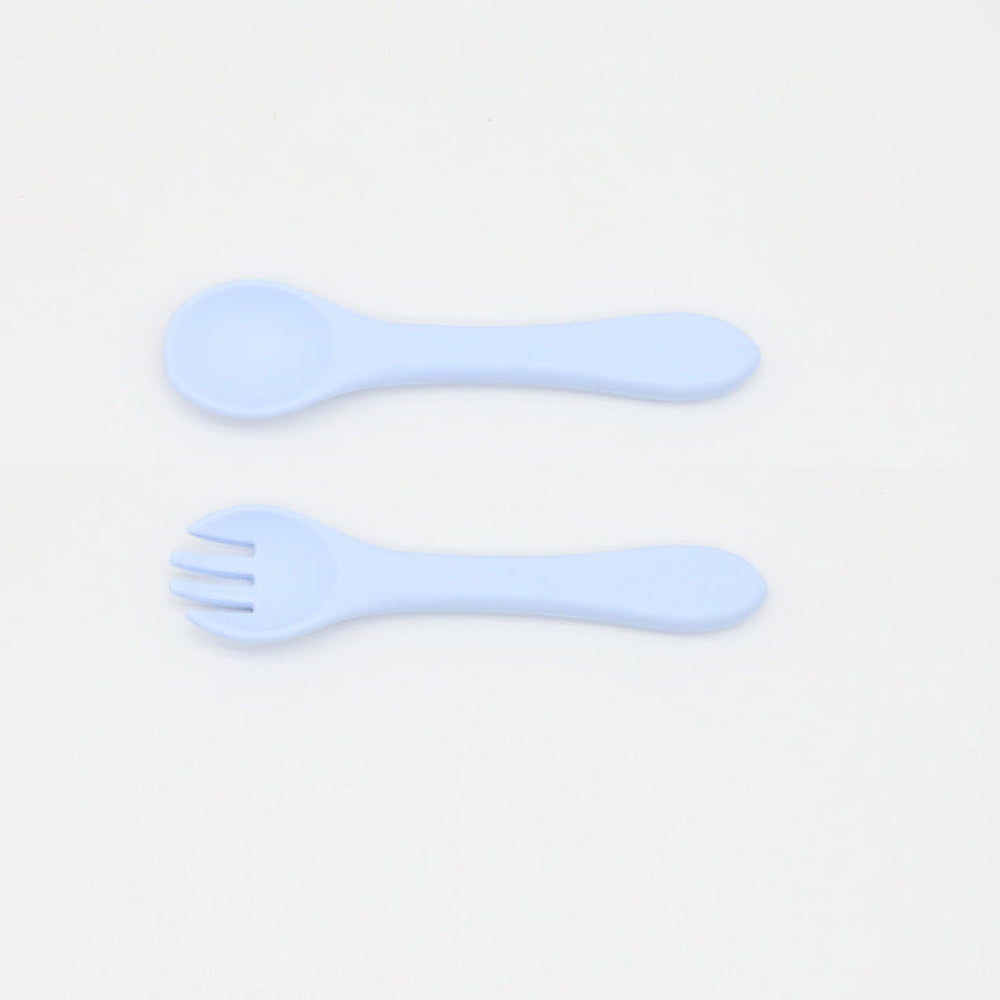 MyKids-USA® Baby Food Grade Complementary Food Training Silicone Spoon Fork Sets