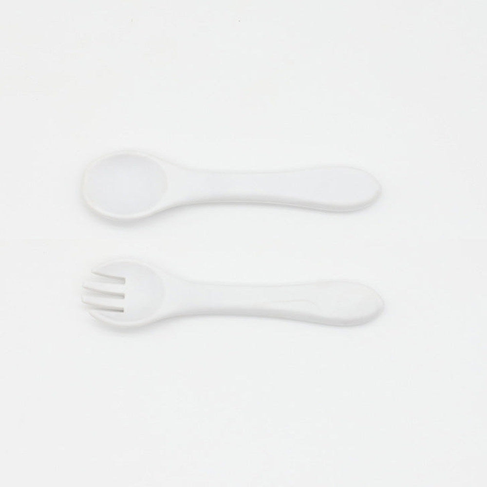 MyKids-USA® Baby Food Grade Complementary Food Training Silicone Spoon Fork Sets